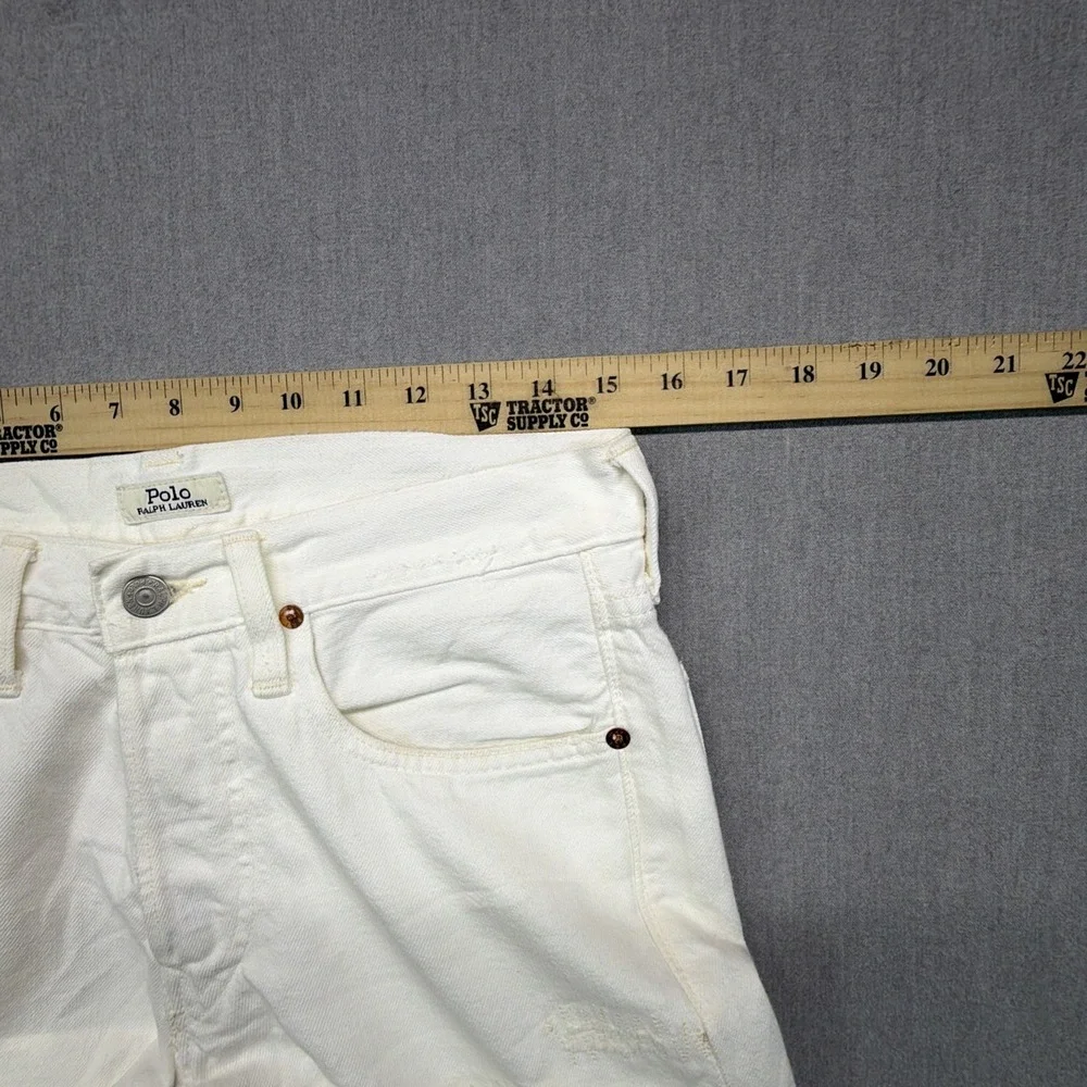 Polo Ralph Lauren The Sullivan Slim Jeans 28x30 (Fits 30x30) White Distressed